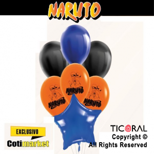 SET DE GLOBOS NARUTO 7 UNIDADES X 1